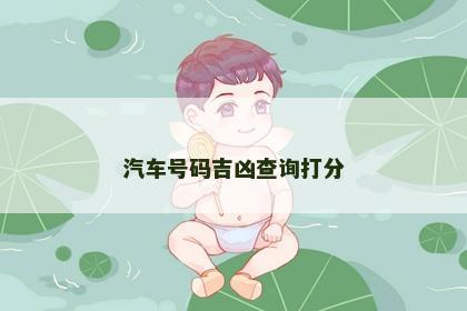 汽车号码吉凶查询打分