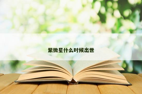 紫微星什么时候出世