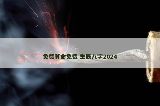 免费算命免费 生辰八字2024