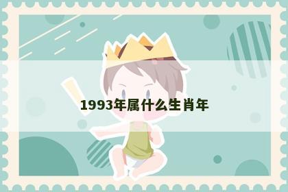 1993年属什么生肖年