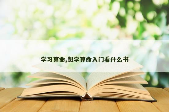 学习算命,想学算命入门看什么书