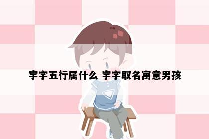 宇字五行属什么 宇字取名寓意男孩