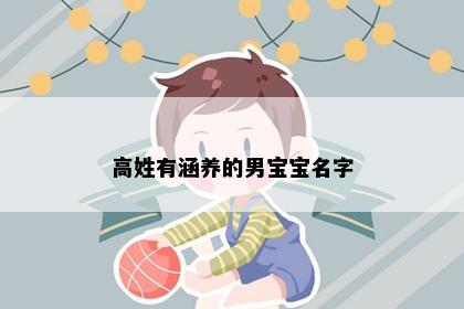 高姓有涵养的男宝宝名字