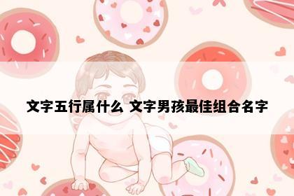 文字五行属什么 文字男孩最佳组合名字