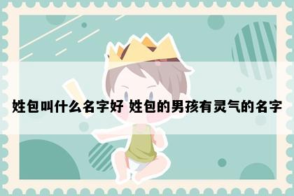 姓包叫什么名字好 姓包的男孩有灵气的名字
