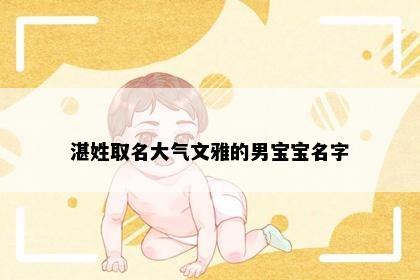 湛姓取名大气文雅的男宝宝名字