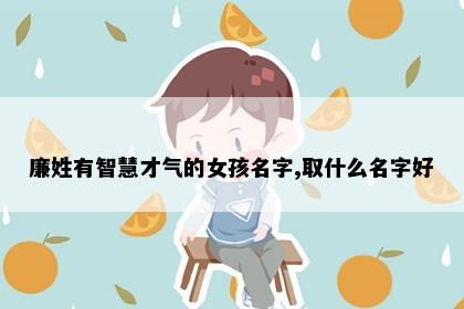 廉姓有智慧才气的女孩名字,取什么名字好