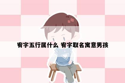 宥字五行属什么 宥字取名寓意男孩
