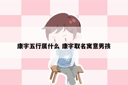 康字五行属什么 康字取名寓意男孩