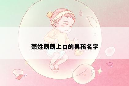萧姓朗朗上口的男孩名字