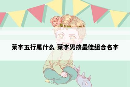 莱字五行属什么 莱字男孩最佳组合名字