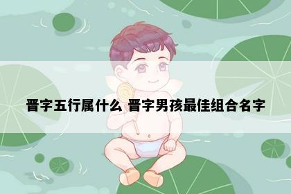 晋字五行属什么 晋字男孩最佳组合名字