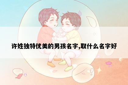 许姓独特优美的男孩名字,取什么名字好