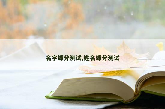 名字缘分测试,姓名缘分测试