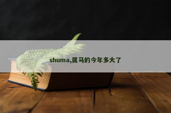 shuma,属马的今年多大了
